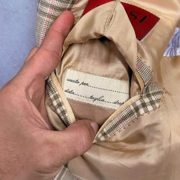 $1200MSRP VASSI Couture Handmade in Italy Sport Coat Wool Silk Linen EU54R - Picture 9 of 11